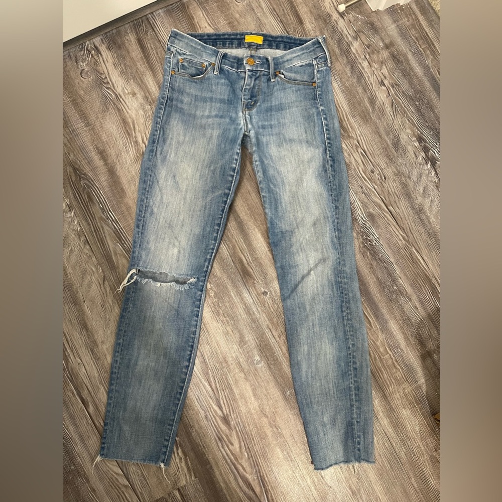Mother Denim looker ankle fray size 25